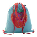 CreaDraw Shop RPET rood wit custom made tas met trekkoordsluiting 