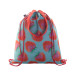 CreaDraw Shop RPET rood wit custom made tas met trekkoordsluiting 
