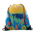 CreaDraw Plus RPET zwart wit custom made tas met trekkoordsluiting 