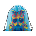 CreaDraw Kids RPET zwart wit custom made gemaakte tas met trekkoordsluiting voor kinderen 
