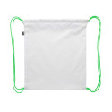 CreaDraw Kids RPET green white custom drawstring bag for kids 