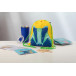 CreaDraw Kids RPET groen wit custom made gemaakte tas met trekkoordsluiting voor kinderen 