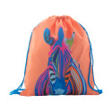 CreaDraw Kids RPET blauw wit custom made gemaakte tas met trekkoordsluiting voor kinderen 