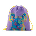CreaDraw Kids RPET yellow white custom drawstring bag for kids 