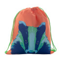 CreaDraw Kids green white custom drawstring bag for kids 