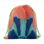 CreaDraw Kids groen wit custom made gemaakte tas met trekkoordsluiting voor kinderen 