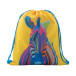 CreaDraw Kids blauw wit custom made gemaakte tas met trekkoordsluiting voor kinderen 