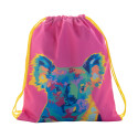 CreaDraw Kids geel wit custom made gemaakte tas met trekkoordsluiting voor kinderen 