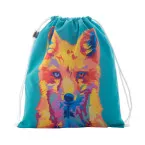 CreaDraw Kids RPET wit  custom made gemaakte tas met trekkoordsluiting voor kinderen 
