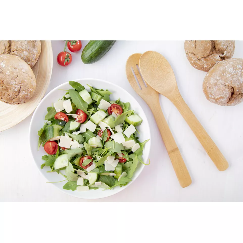 Escaro natuurlijk  salade lepel set 