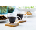 Mocaboo transparant natuurlijk glazen espresso kopjes set 