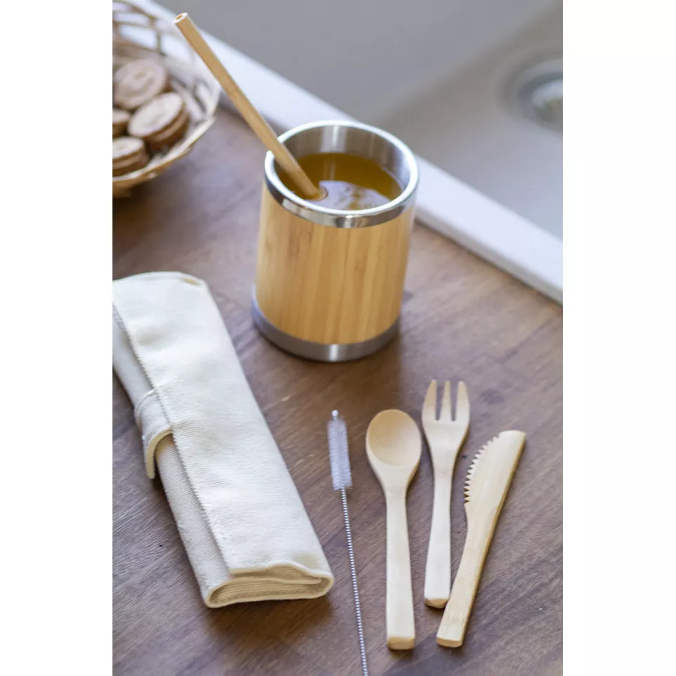 Rollery natural  cutlery set 