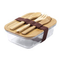 Cuttata transparent natural glass lunch box 