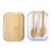 Cuttata transparent natural glass lunch box 