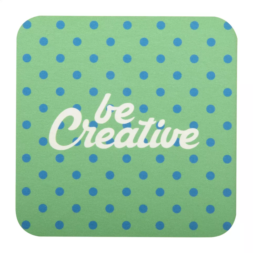 CreaPint white  paper coaster, square 