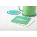 CreaPint white  paper coaster, square 