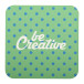 CreaPint wit  custom made papieren onderzetter, vierkant 