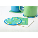 CreaPint wit  custom made papieren onderzetter, rond 