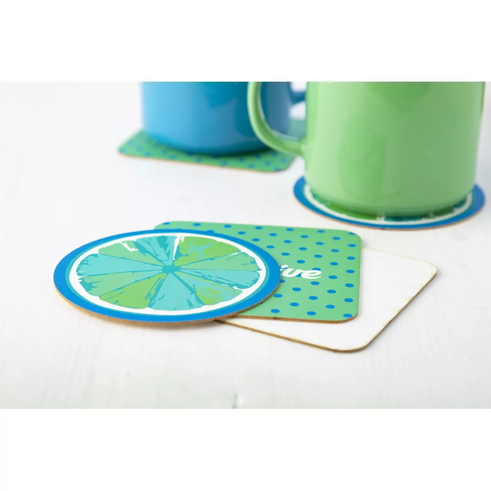 CreaPint blanc  dessous de verre, rond 
