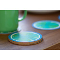 CreaPint blanc  dessous de verre, rond 