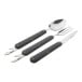 Platoon black  camping cutlery set 