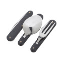 Platoon black  camping cutlery set 