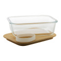 Vittata transparent natural glass lunch box 