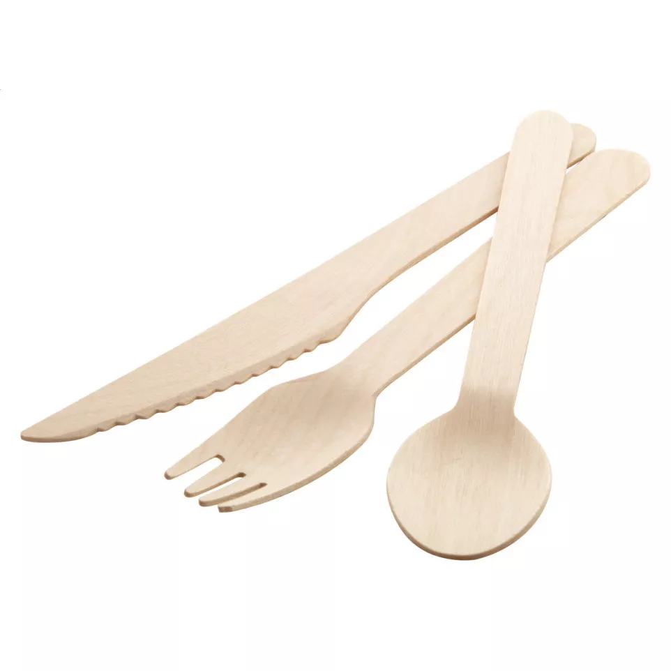 Woolly natuurlijk  houten bestek, lepel 
