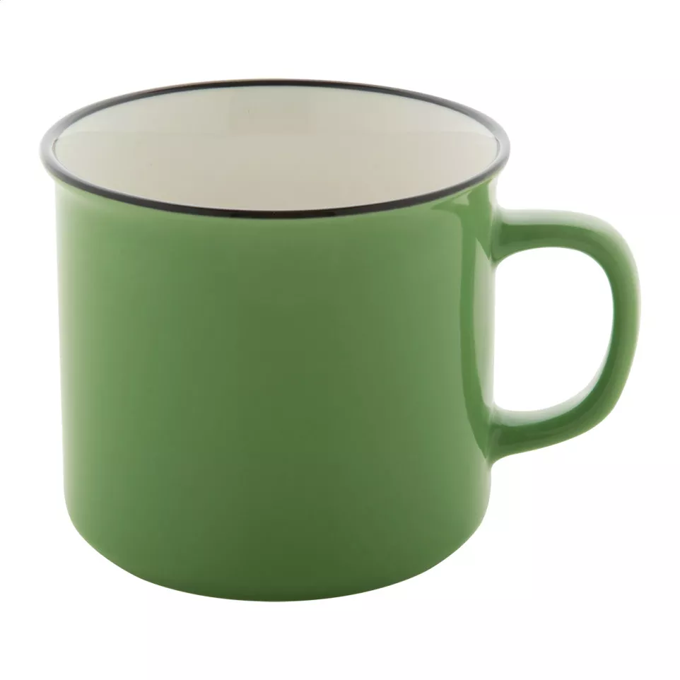 Woodstock groen wit vintage mok 
