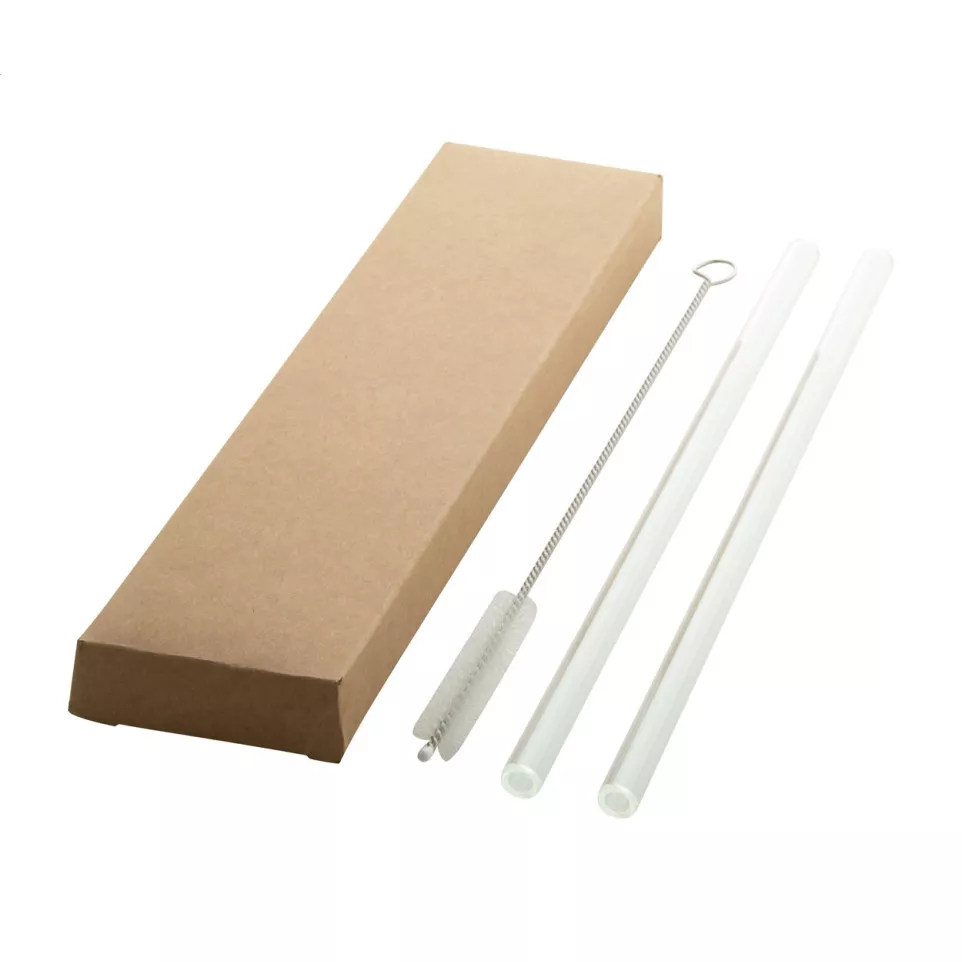 GlasSip transparant  glazen rietjes set 