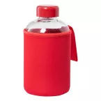 Tesso red  glass sport bottle 