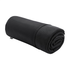 Nanda zwart  RPET-fleece deken 