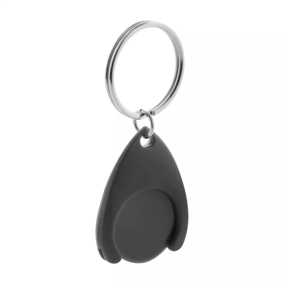 Nelly noir  porte-clés jeton pour caddy 