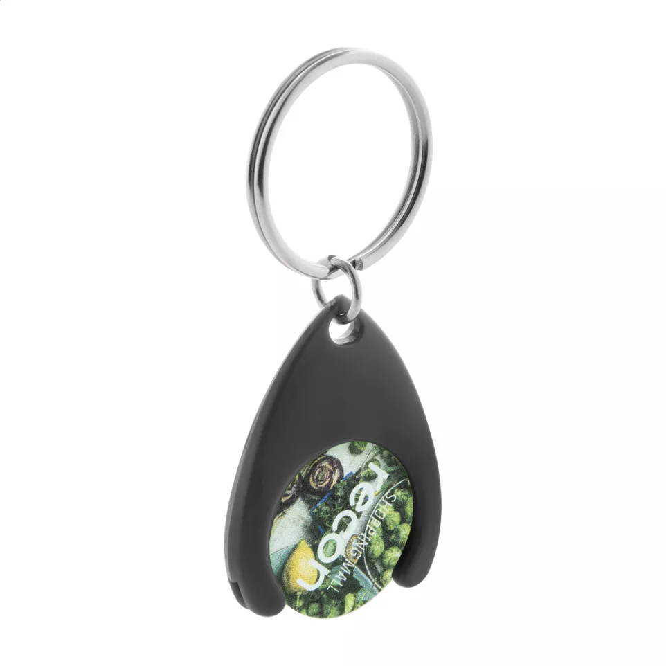 Nelly black  trolley coin keyring 