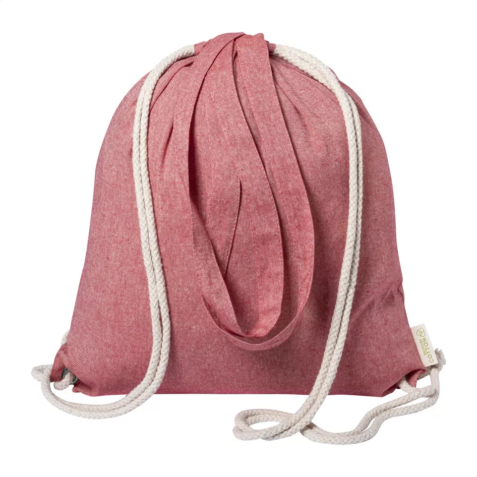 Holbery rood  trekkoord tas 