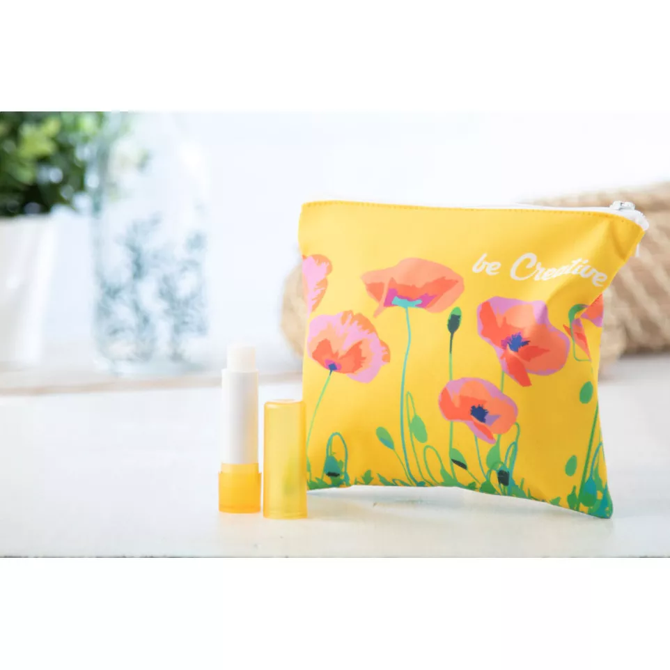 CreaBeauty M white  custom cosmetic bag 