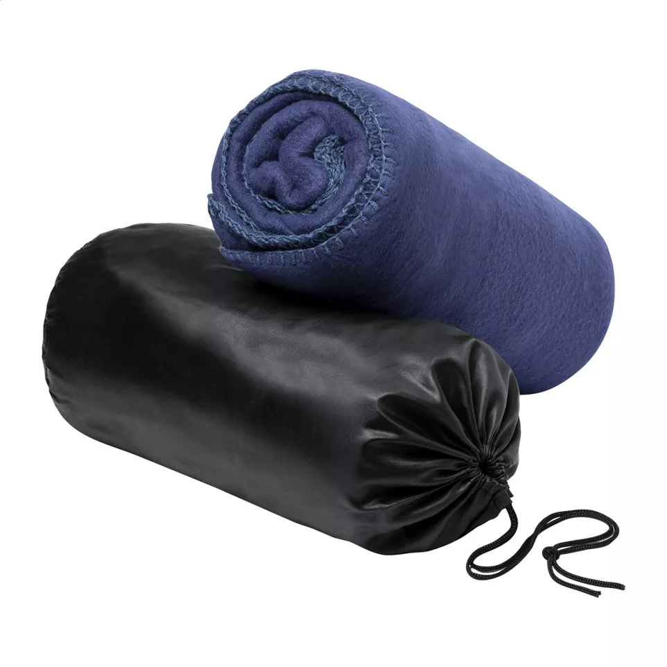 Nanda donker blauw  RPET-fleece deken 