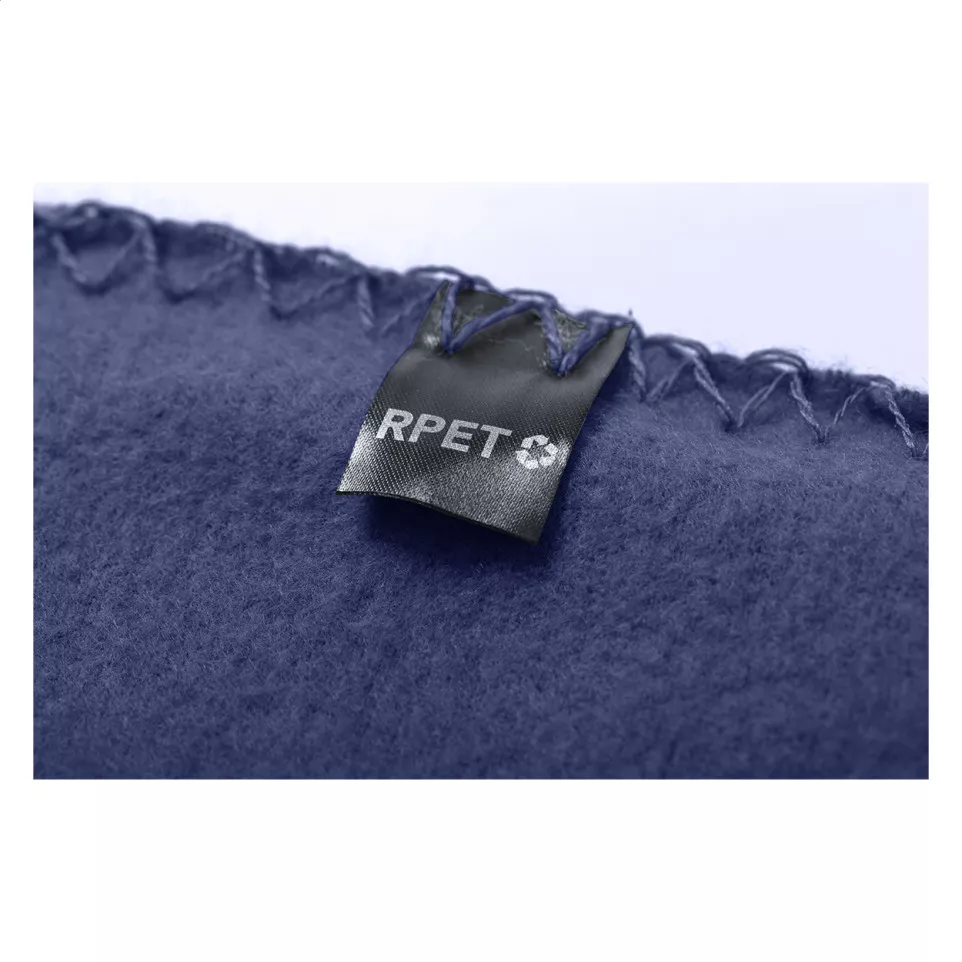 Nanda donker blauw  RPET-fleece deken 