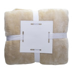 Espoo beige  flannel blanket 
