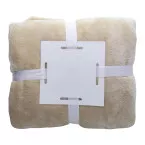 Espoo beige  flannel blanket 