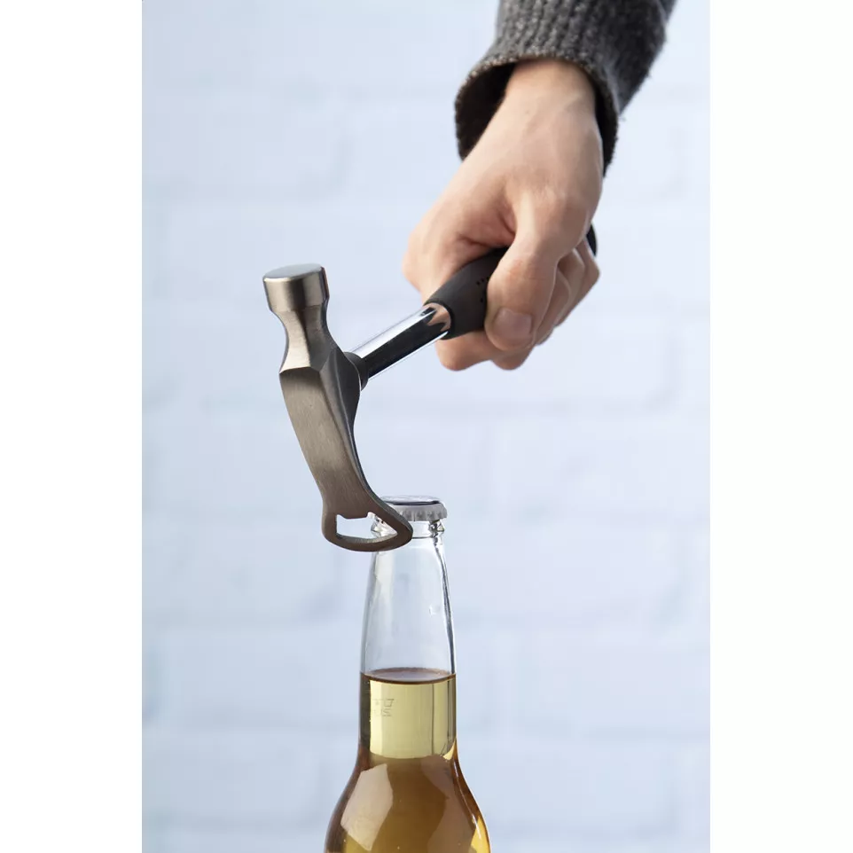 Lagerslam zwart  hamer met flesopener 