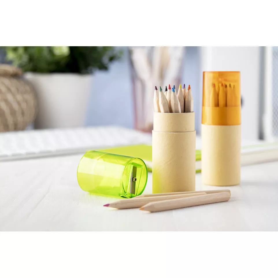Gallery 12 green natural pencil set 
