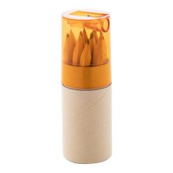 Gallery 12 orange natural pencil set 