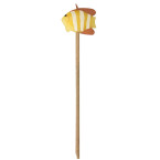 Fish yellow  candle on bamboo 