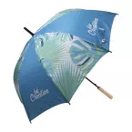 CreaRain Eight RPET wit  custom made paraplu 