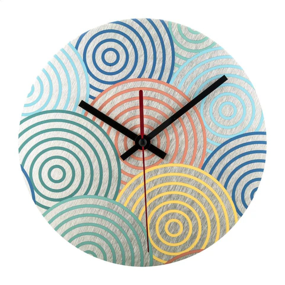 BeTime Alu D zilver  wandklok 