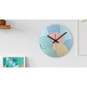 BeTime Alu D argenté  pendule murale 
