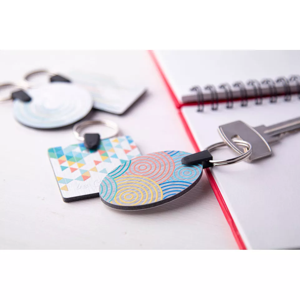 Aluudy B zilver  sleutelhanger 