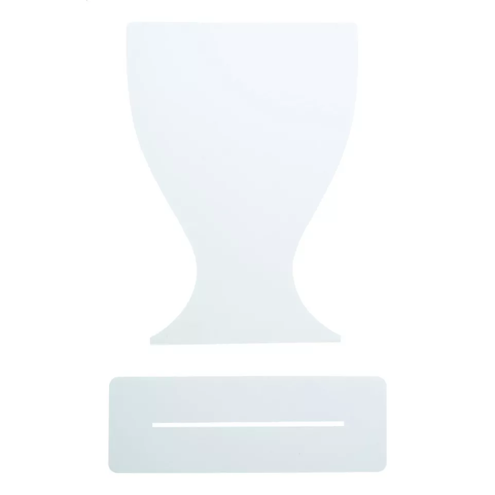 Clobor blanc  Présentoir, cercle 