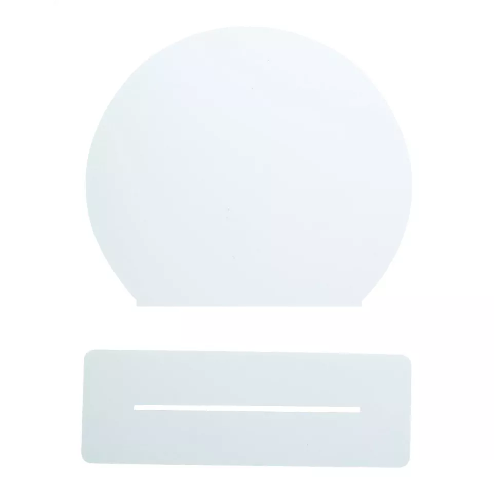 Clobor blanc  Présentoir, cercle 